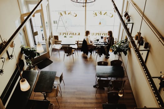 people meeting in a coffee shop