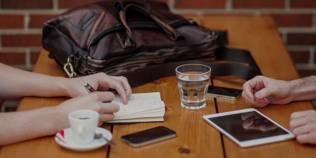 two people having coffee