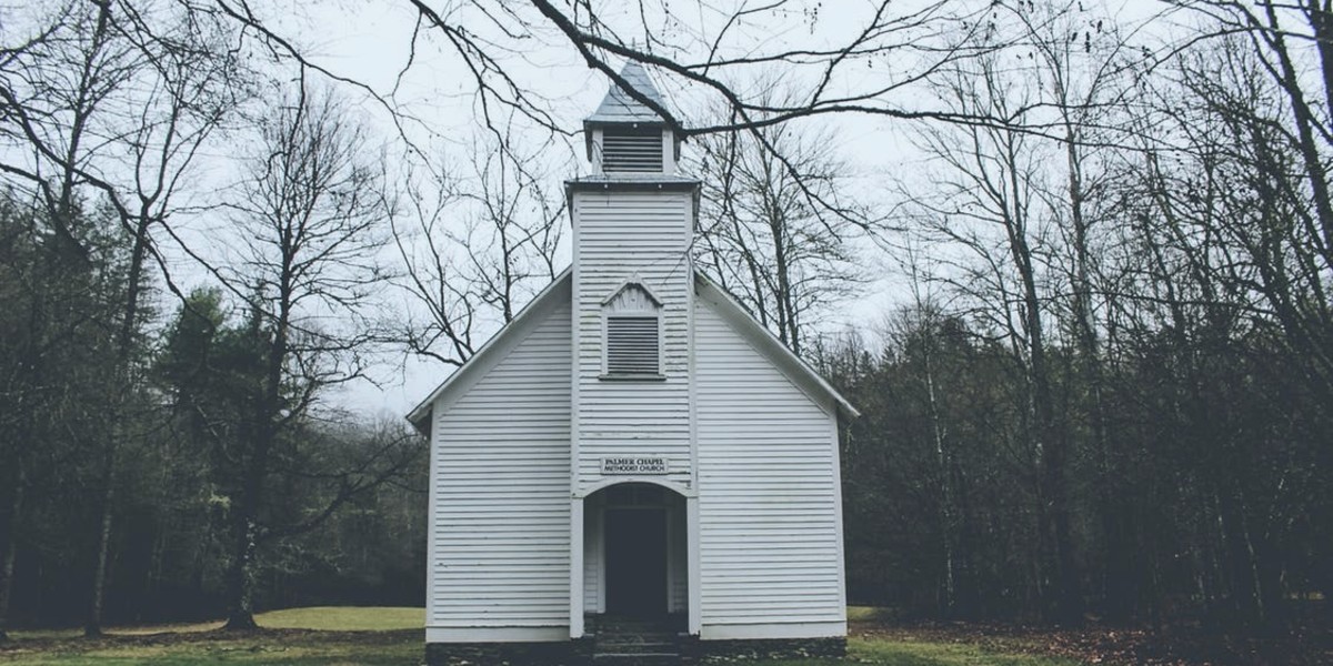 a church in the woods