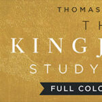 Thomas Nelson King James Study Bible, Full Color Edition cover, gold background with KJV logo.