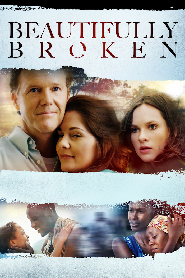 Cover of Beautifully Broken featuring three emotional family scenes.