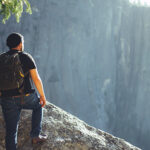 man hiking