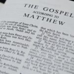 Bible opened to the Gospel of Matthew