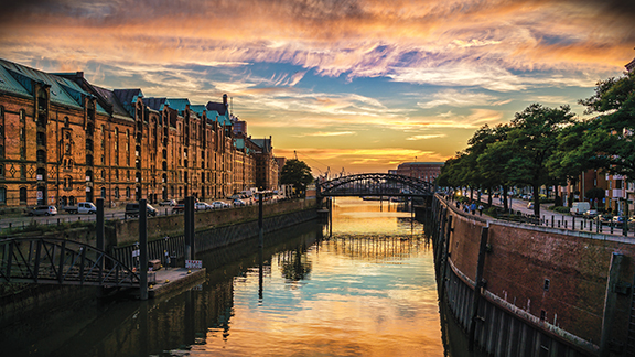 river at sunset