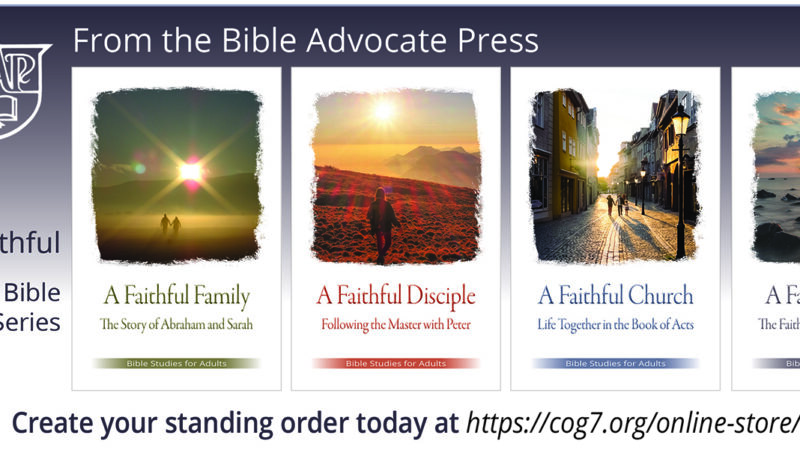 2021 Adult Bible Study Series by Bible Advocate Press: Faithful - Four Themed Covers in Solitude and Reflection.
