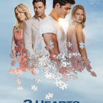 2 Hearts movie poster featuring four people with puzzle pieces; tagline: 'Discover the mystery that connects them all'.
