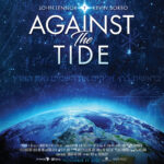Against the Tide movie poster with John Lennox and Kevin Sorbo, earth and mathematical equations in the background.