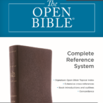 The Open Bible, New International Version, brown leather with reference system and easy-to-read Comfort Print.