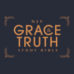 NIV Grace and Truth Study Bible cover, featuring R. Albert Mohler Jr. as General Editor, elegant design elements.