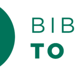 Bible to Life logo with green circle and abstract book icon on left side.