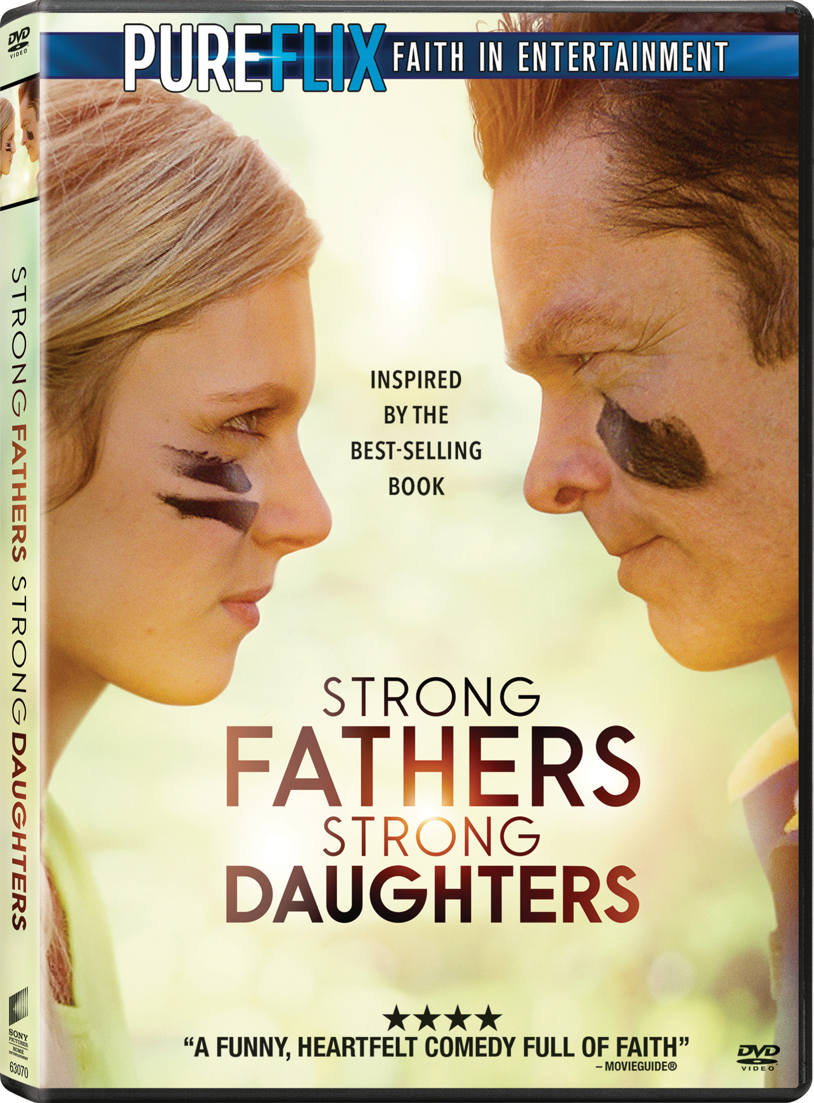 DVD cover of Strong Fathers, Strong Daughters movie, inspired by a best-selling book. Family, faith, and comedy theme.