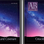 Bible Advocate magazine covers with starry sky theme, titled Creation and Covenant and Creación y Pacto.