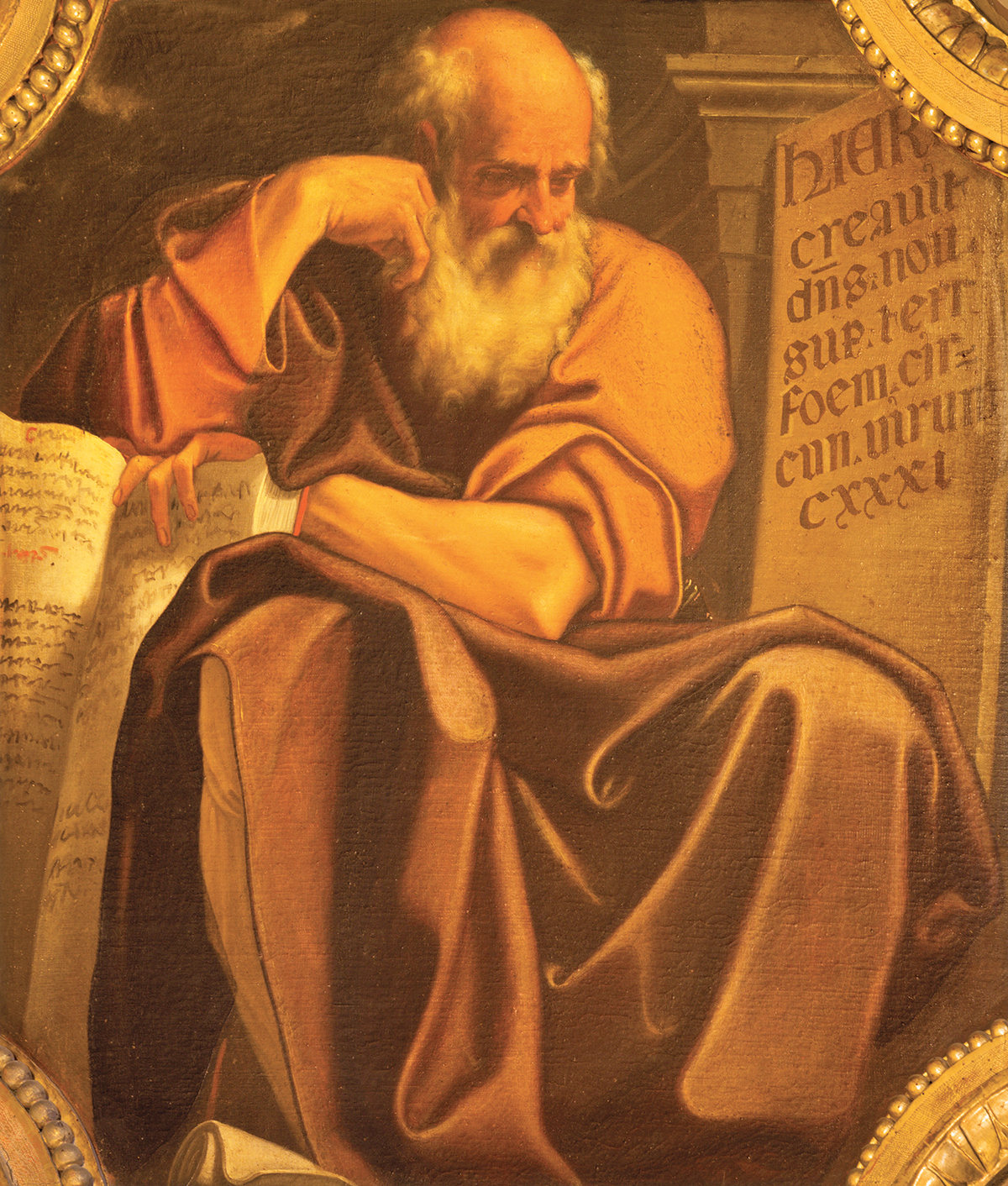 Bologna The painting of prophet Jeremiah in church Chiesa di San Benedetto by Giacomo Gavedoni (1577 1660).