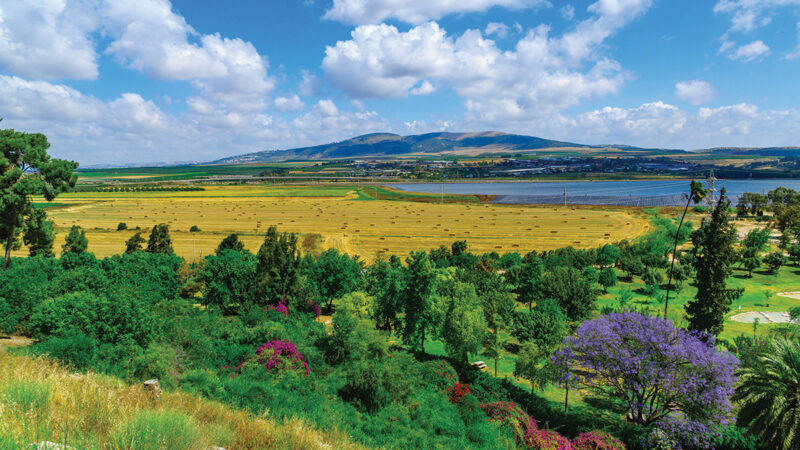 Landscape of Harod Valley and the Jezreel Valley