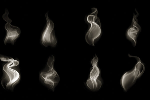 Realistic wavy smoke.