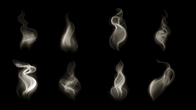 Realistic wavy smoke.