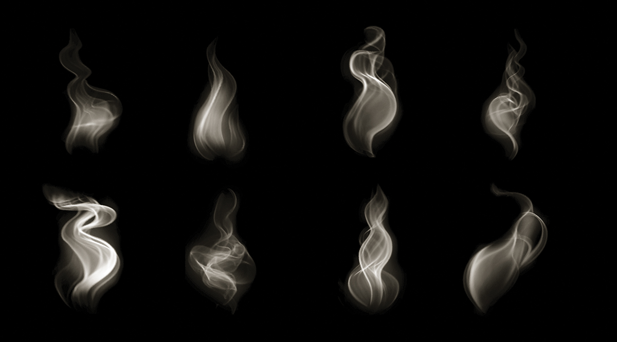 Realistic wavy smoke.