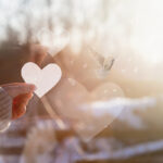 Concept of sending a love message on Valentine Day with hope.